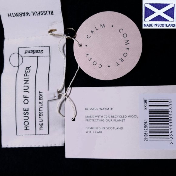 IMPORTED THROW BLANKET Scottish Blanket Import Vibrant Colors & Earth Tones NWT - Picture 6 of 10